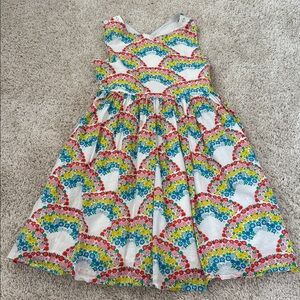 Mini Boden rainbow cross back dress